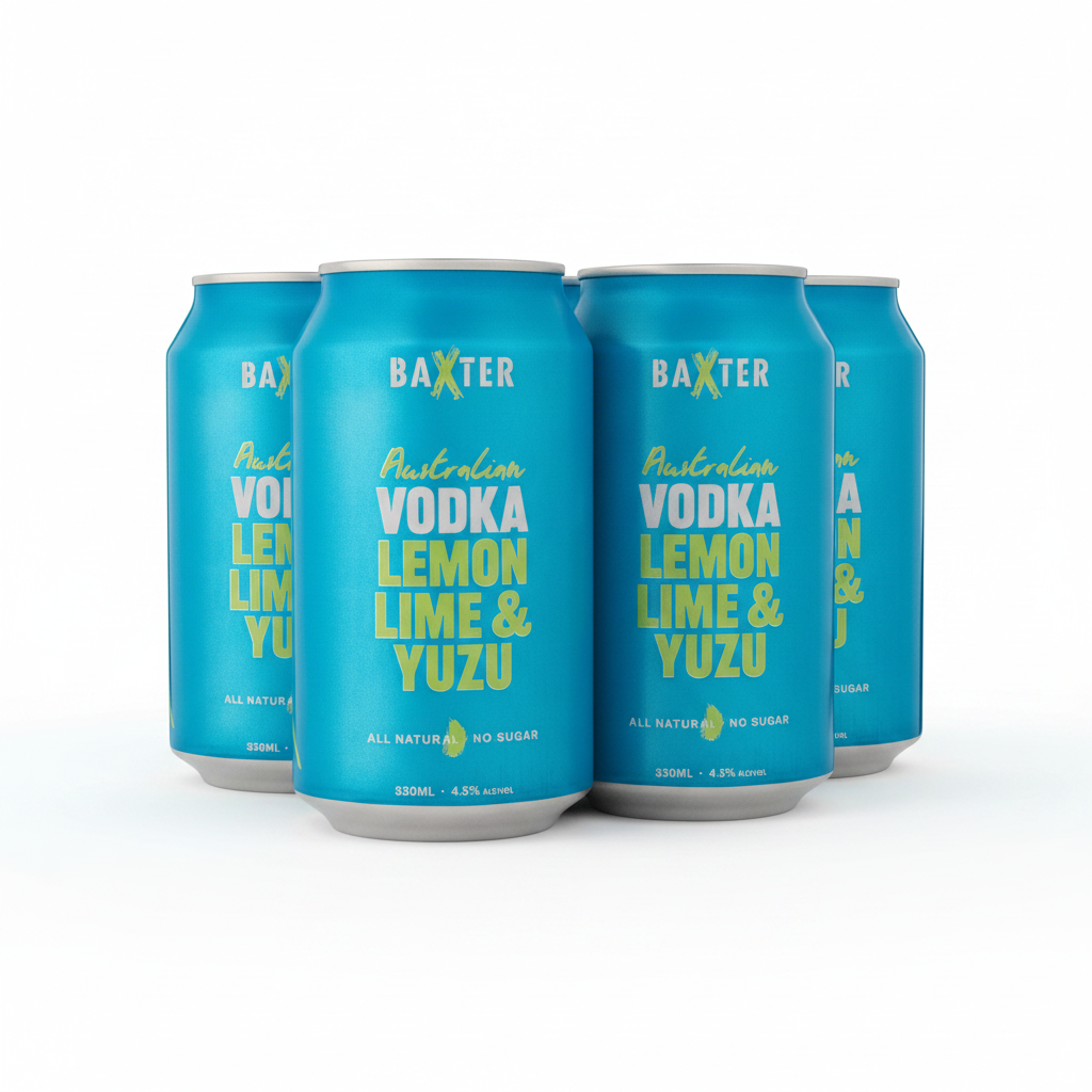 Baxter Vodka Lemon Lime & Yuzu (4 pack)